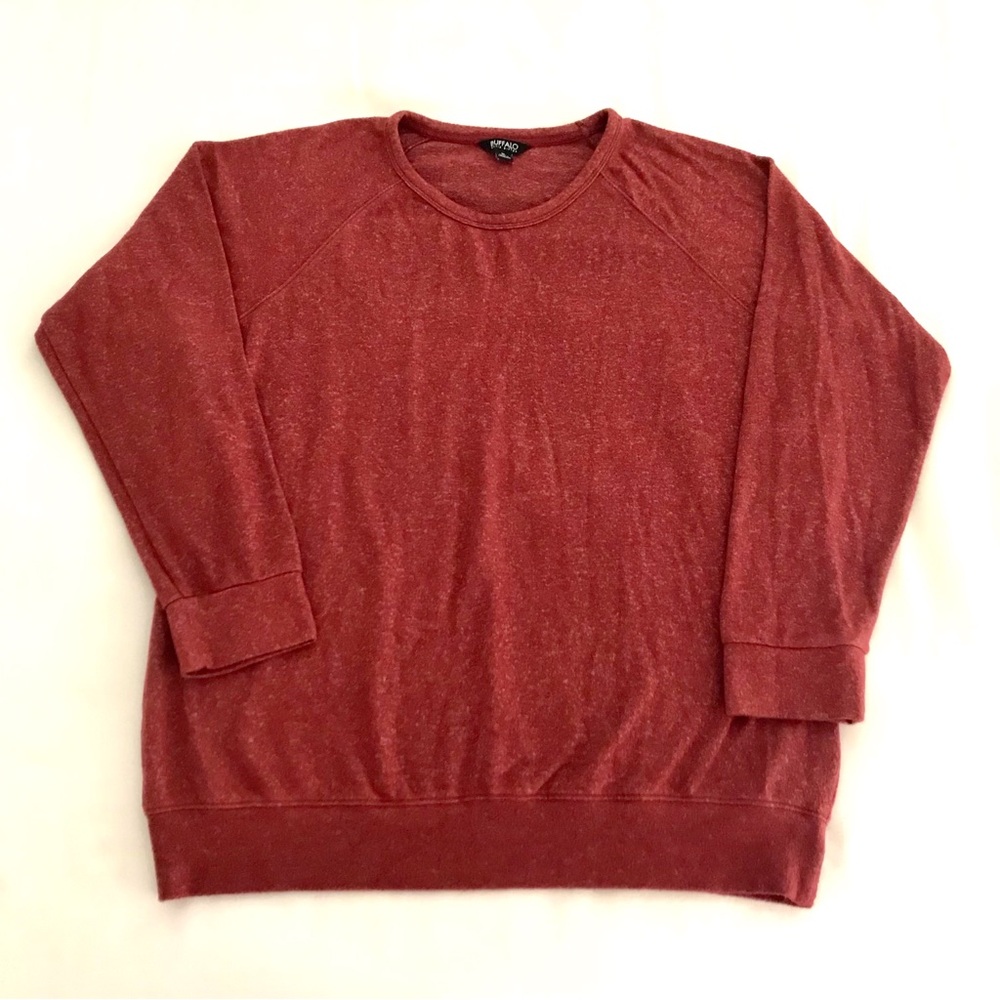 Buffalo David Bitton Pullover Sweater Men’s XL Red / Rust Crew Neck Lightweight